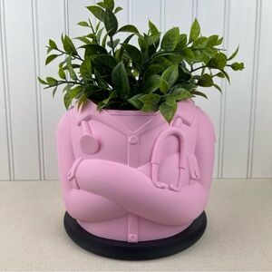 Doctor Coat Indoor Planter Pot, Lab Coat Flower Pot, Indoor Planter
